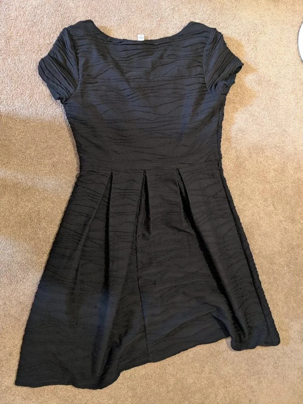 Black casual dress with pleats size 10